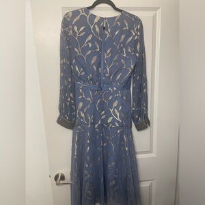 We Are Kindred Luella Midi Dress Gold Leaf blue size 6